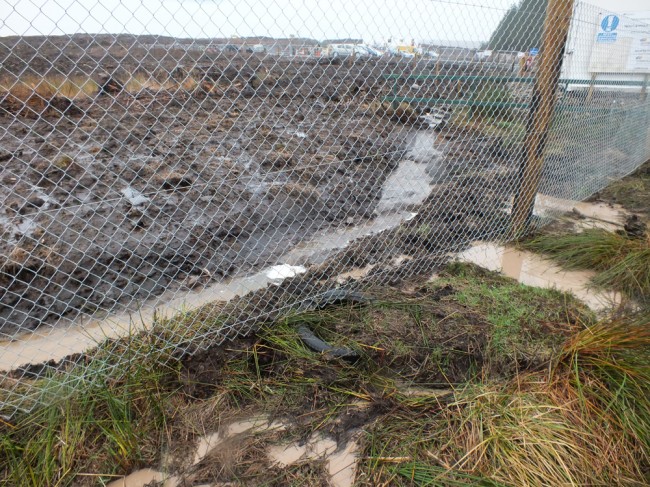 Surface water at the new substation site 3 miles from Dalmellington