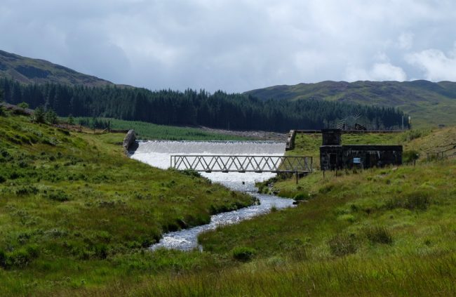 Loch Finlas Dam is the upper limit of salmon migration on the Garple Burn. Perhaps in time our work at the loch may lead to improved fish passage at this dam but first we will need to assess the spawning potential in the burn upstream.