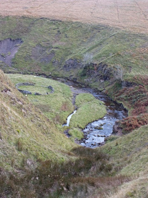 Looking down to the Glenmuire where erosion and water temperatures may be reduced by a few trees.