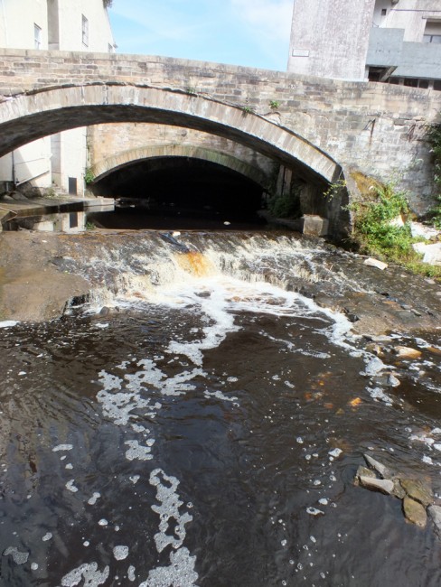 The weir at Cheapside Street last summer. In it's current state it was easily passable but there is a significant risk of collapse that has to be addressed.  Within the weir itself is a sewer pipe crossing the river and this presents a huge risk to the environment should it collapse.