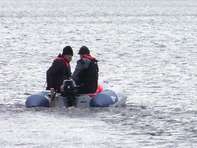 Wrapped up against the weather and equipped with essential life saving equipment for cold water conditions. This isn't an easy job at the best of times but we just haven't got the option to wait until the summer.