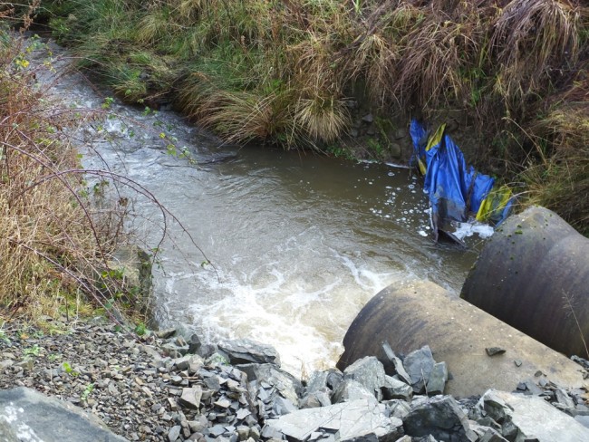 The culvert at Barbae Quarry was dirty and the problem lay upstream