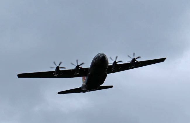 What an impressive site this Hercules was as it flew low down the valley and over our heads.