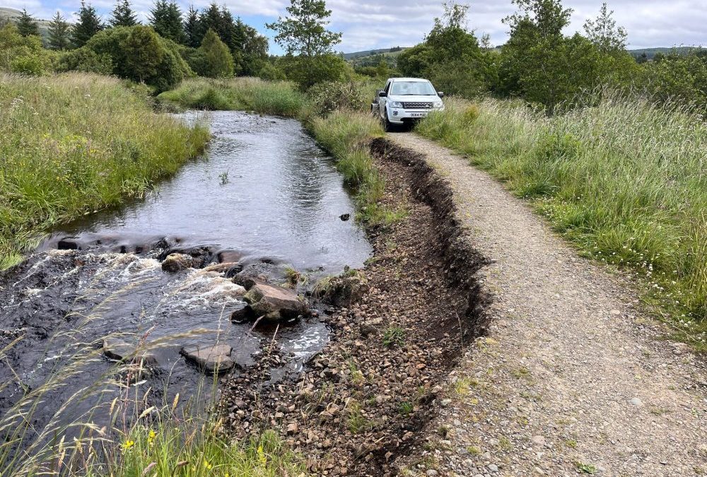 Preventing a path from disappearing into a burn